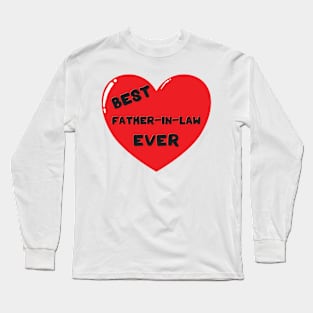 Best father in law ever heart doodle hand drawn design Long Sleeve T-Shirt